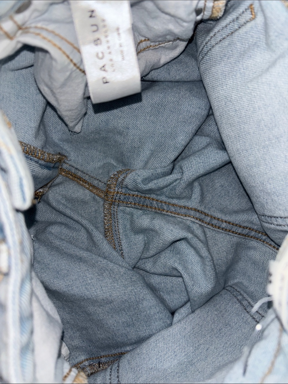 Pacsun jeans women’s size 23 size 000 Light Blue Distressed Drawstring Joggers - Picture 15 of 16